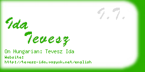 ida tevesz business card